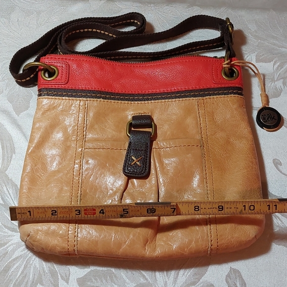 TheSAK LeatherCrossbody•Lt.Buckskin•Dk Coral•Brown - Picture 2 of 14